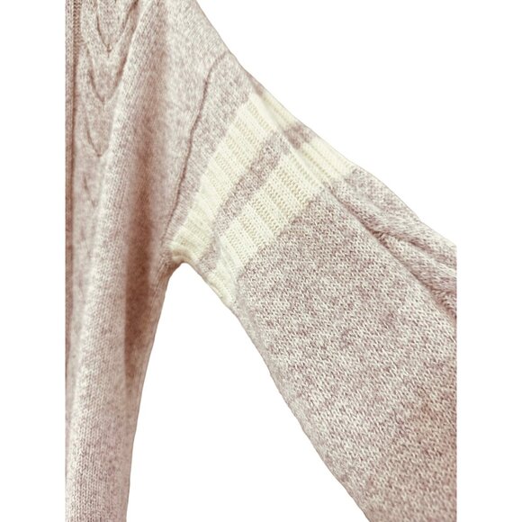 🍒 2/$20 🍒  Lilac Purple Long Cardigan with White Stripes on Upper Arm sz M - Picture 4 of 7